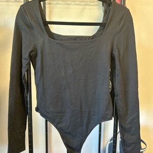 Elegant Black Long Sleeve Bodysuit